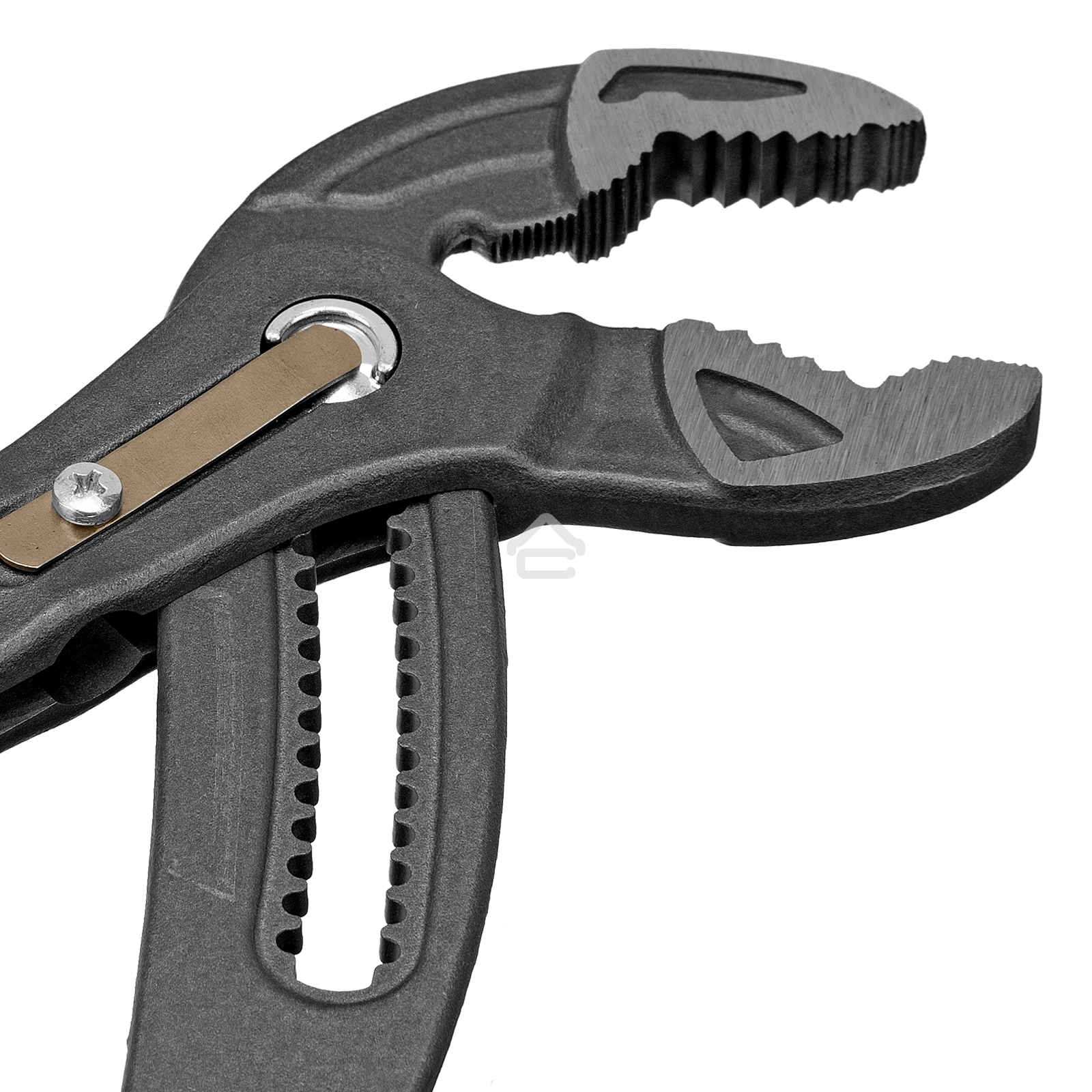 Клещи переставные Denzel кнопочный механизм, обливные рукоятки, 300 мм