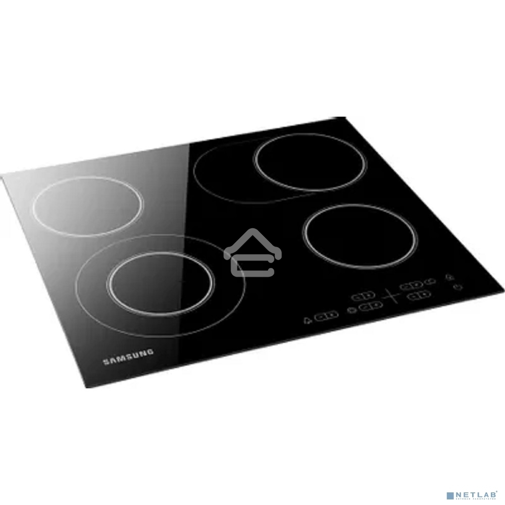 Встраиваемая электрическая варочная панель Samsung NZ64T3516AK/WT, 55 х 575 х 505 мм, стеклокерамика, скошенный край, черный