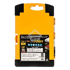 Набор сверл по металлу Denzel 1,5-6,5мм, Р6М5К8-TiN, Golden Tip, 13 шт 723006