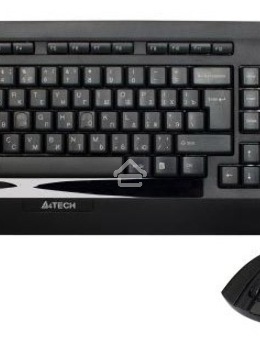 Клавиатура + мышь A4TECH W 9300F USB (черный), 2.4G наноприемник
