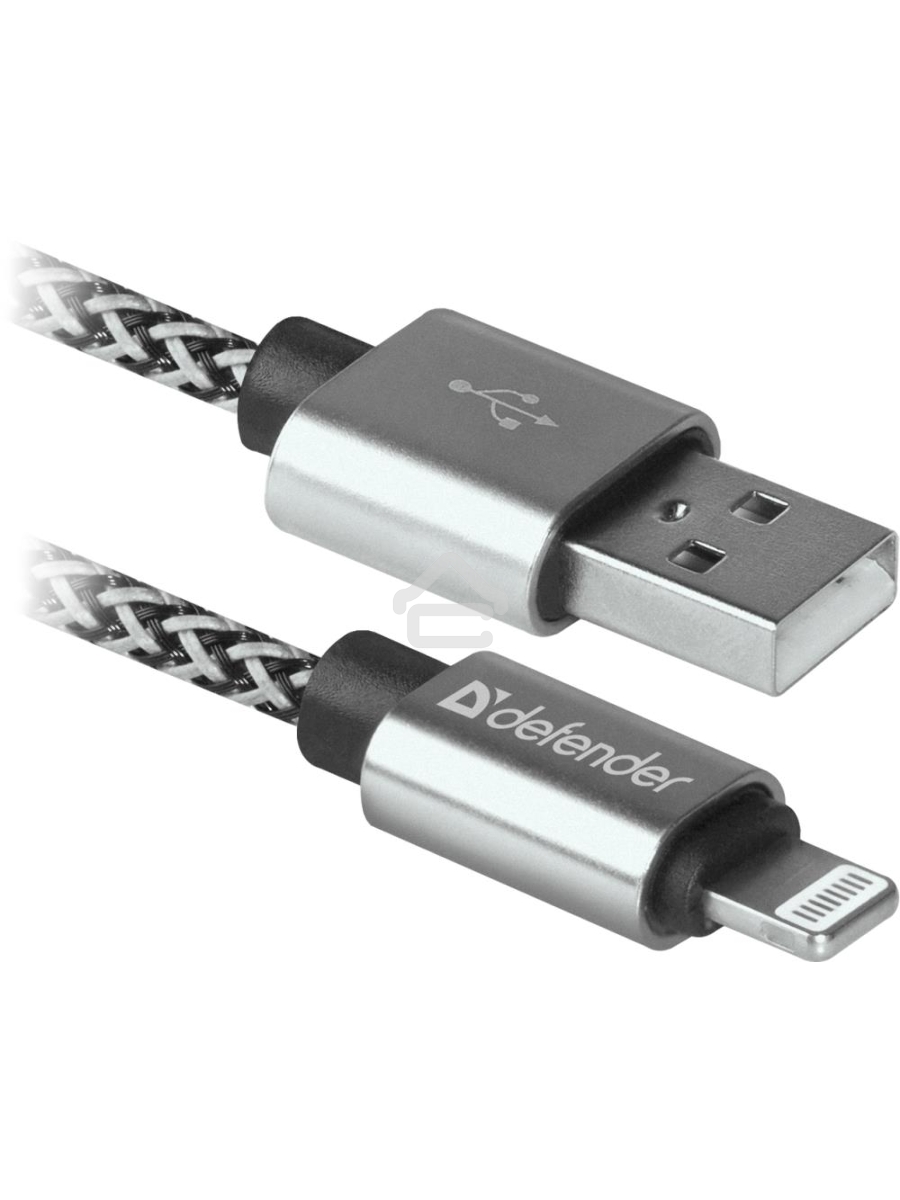 Кабель Defender LIGHTNING TO USB2 1M WHITE ACH01-03T 87809