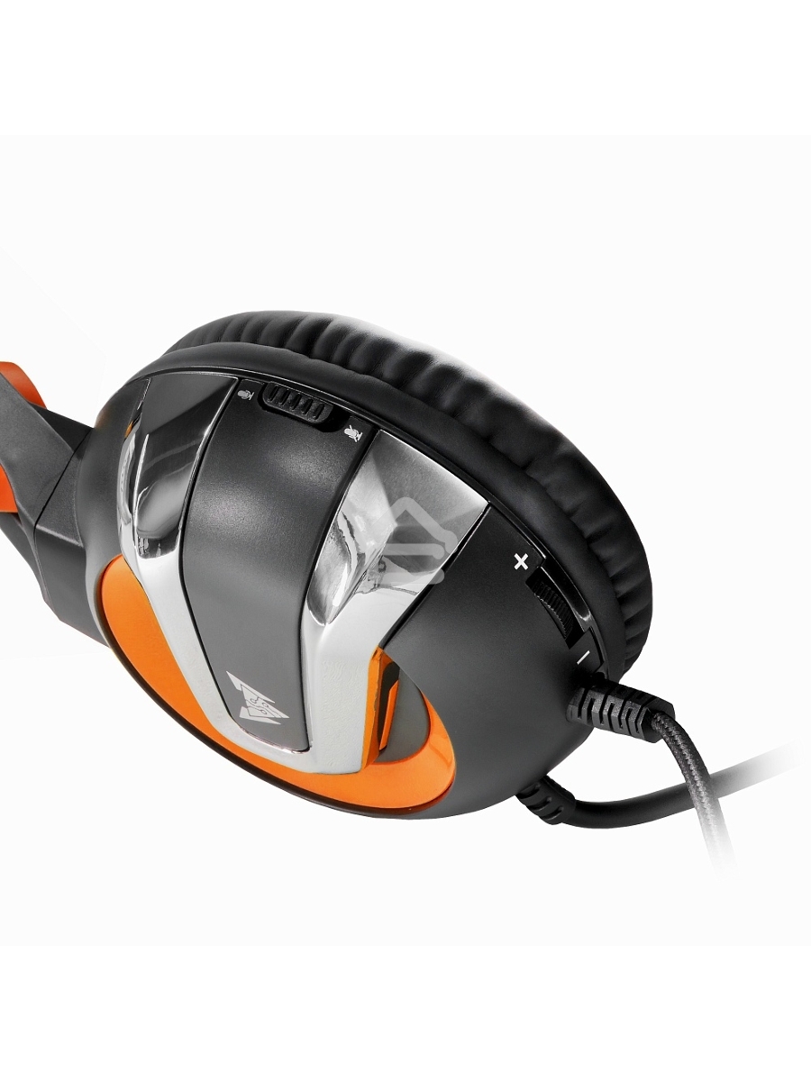 Гарнитура игровая Crown CMGH-3103 черный/оранжевый