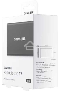 Накопитель SSD Samsung External T7 MU-PC1T0T/WW, 1ТБ, USB 3.2, черный