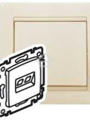Розетка Legrand 774130 RJ45 Valena 1 выход Кат.5e UTP (слоновая кость) монтаж на захватах