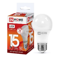 Лампа светодиодная IN HOME 4690612020280 LED-A60-VC 15Вт 230В E27 6500К 1430 лм