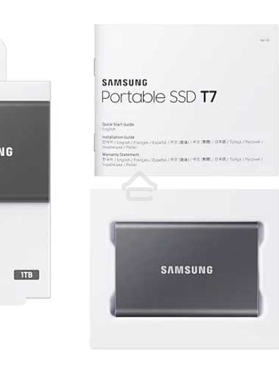Накопитель SSD Samsung External T7 MU-PC1T0T/WW, 1ТБ, USB 3.2, черный