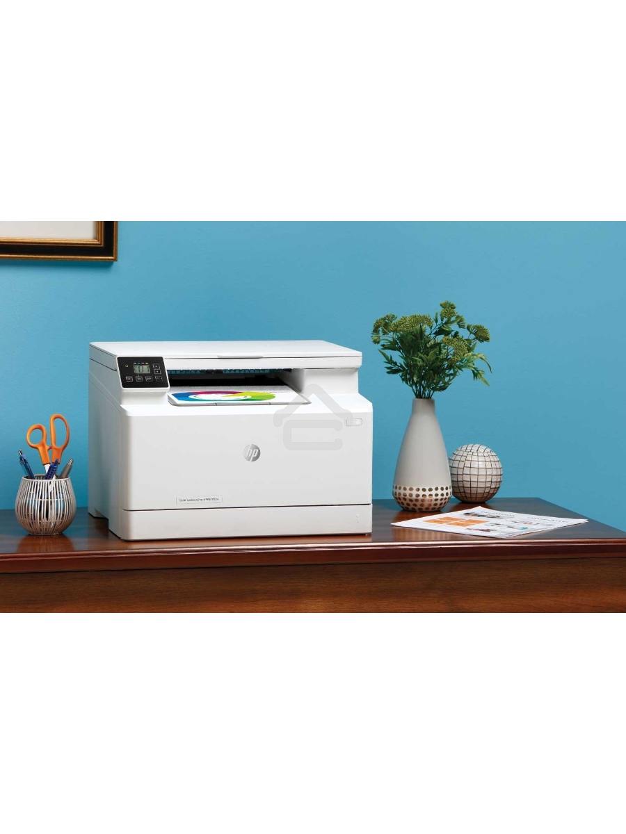 МФУ лазерный HP Color LaserJet Pro MFP M182n (7KW54A), A4, цветной, печ. до 16 стр/мин., 600 x 600 dpi (печать) 1200x1200dpi (скан.), USB, RJ-45, Air Print, Mopria