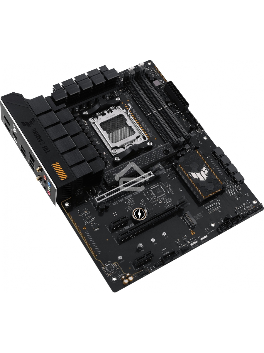 Материнская плата ASUS TUF GAMING A620-PRO WIFI, AM5, AMD A620, 4xDDR5, 4xSATA, 2xM.2, 1xPCI-E 4.0 x16, 1xPCI-E 3.0 x16, 2xPCI-E x1, 1xHDMI, 1xDP, 1x 2.5Gb LAN, 3xUSB-A 2.0, 2xUSB-A 3.2 Gen 2, 1xUSB-C 3.2 Gen 1, 5x3.5 мм, 7.1, ATX