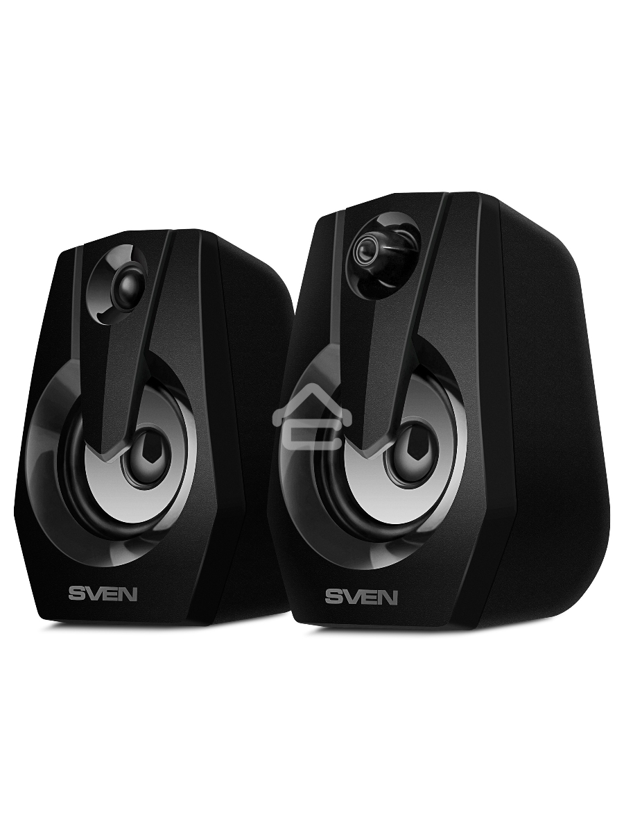 Колонки Sven 370 2.0 чёрные (2x2W, USB, RGB подсветка)