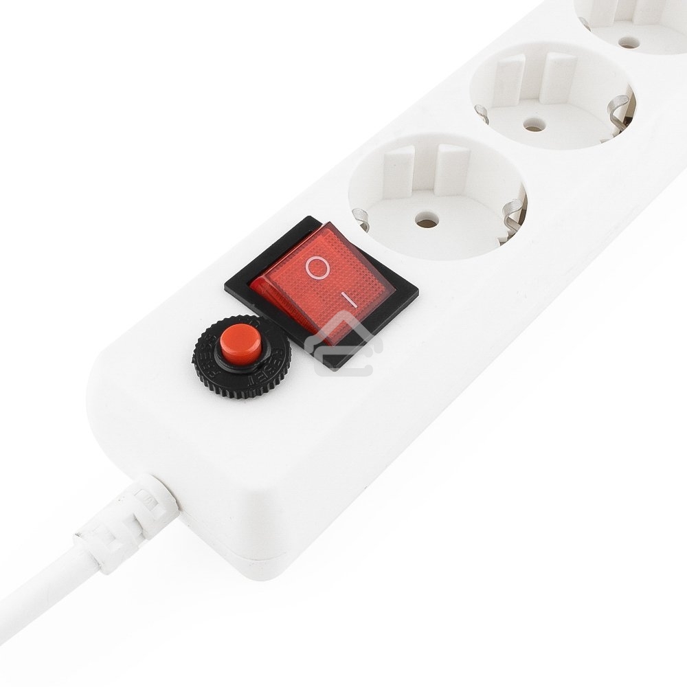 Сетевой фильтр Гарнизон ECL-6-W-3, 6р, 10А, 3м, ур.защиты 4, белый, пакет