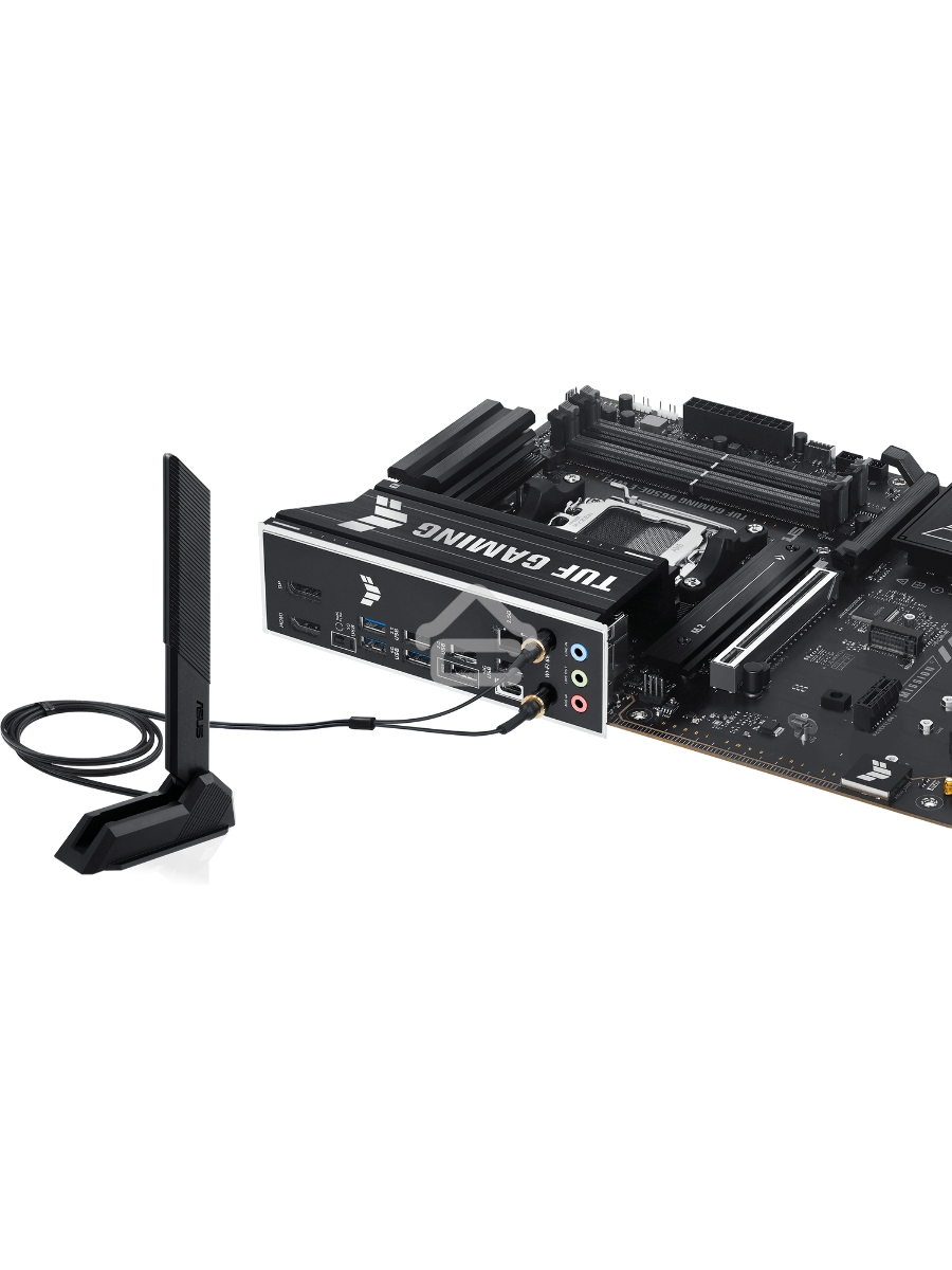 Материнская плата ASUS TUF GAMING B650-E WIFI, AM5, AMD B650, 4xDDR5, 4xSATA, 3xM.2, 1xPCIe 4.0 x16, 1xPCIe 4.0 x16, 1xPCIe x1, 1xDP, 1xHDMI, 1x2.5Gb LAN, Wi-Fi 6E, Bluetooth 5.3, 2xUSB-C (1x10Gbps, 1x20Gbps), 3xUSB-A 5Gbps, 2xUSB-A 10Gbps, 3xUSB-A 2.0, 5