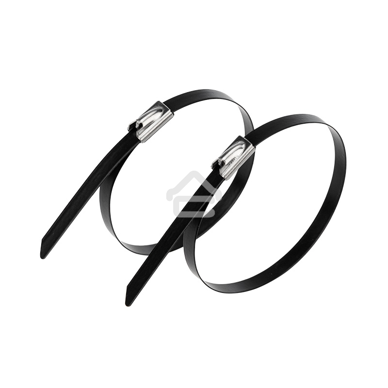 Хомут-стяжка стальная с полимерным покрытием Rexant 200x4,6 мм, упаковка 50 шт.