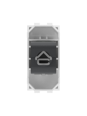 Компьютерная розетка RJ-45 кат.5Е (разъем PcNet), белая, 1мод. ДКС 76654B