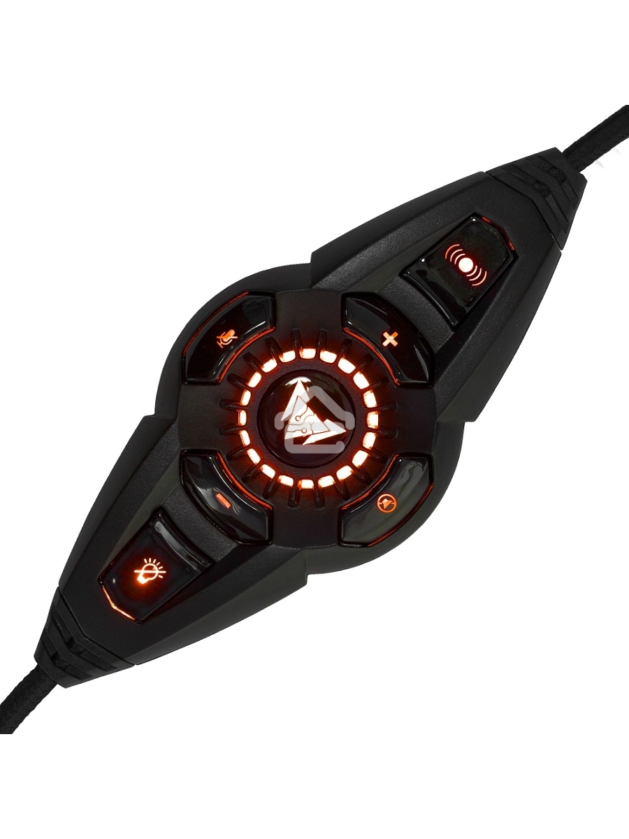 Гарнитура игровая Crown CMGH-3103 черный/оранжевый
