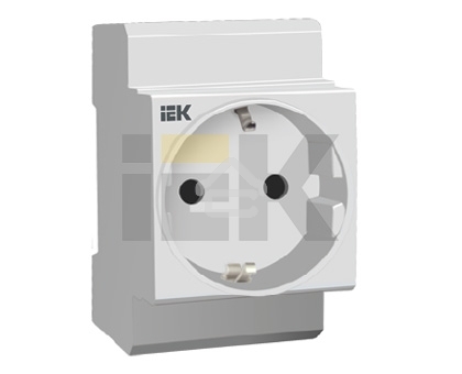 Розетка силовая РАр10-3-ОП с заземл. на DIN-рейку ИЭК MRD10-16