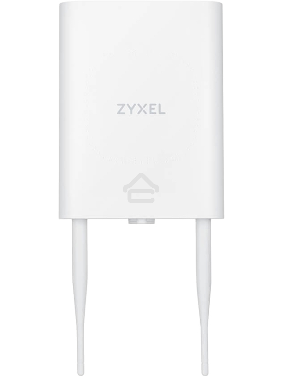 Гибридная уличная точка доступа Zyxel NebulaFlex NWA55AXE, 802.11a/b/g/n/ac/ax (2,4 и 5 ГГц), внешние антенны 2x2 (в комплекте), до 575+1200 Мбит/с, 1xLAN GE, защита от 4G/5G, без поддержки Captive po