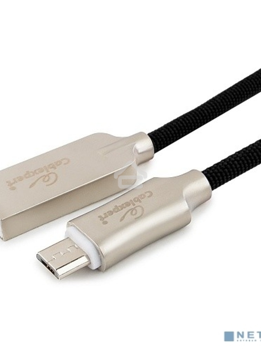 Кабель USB 2.0 Cablexpert CC-P-mUSB02Bk-0.5M, AM/microB, серия Platinum, длина 0.5м, черный, блистер