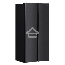 Холодильник Hyundai CS4505F черная сталь двухкамерный Side by Side 271/165л морозилка сбоку