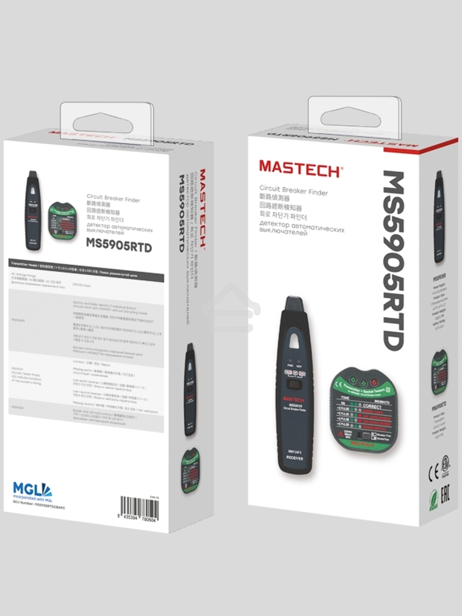 Тестер розеток, детектор автоматов MS5905RTD MASTECH