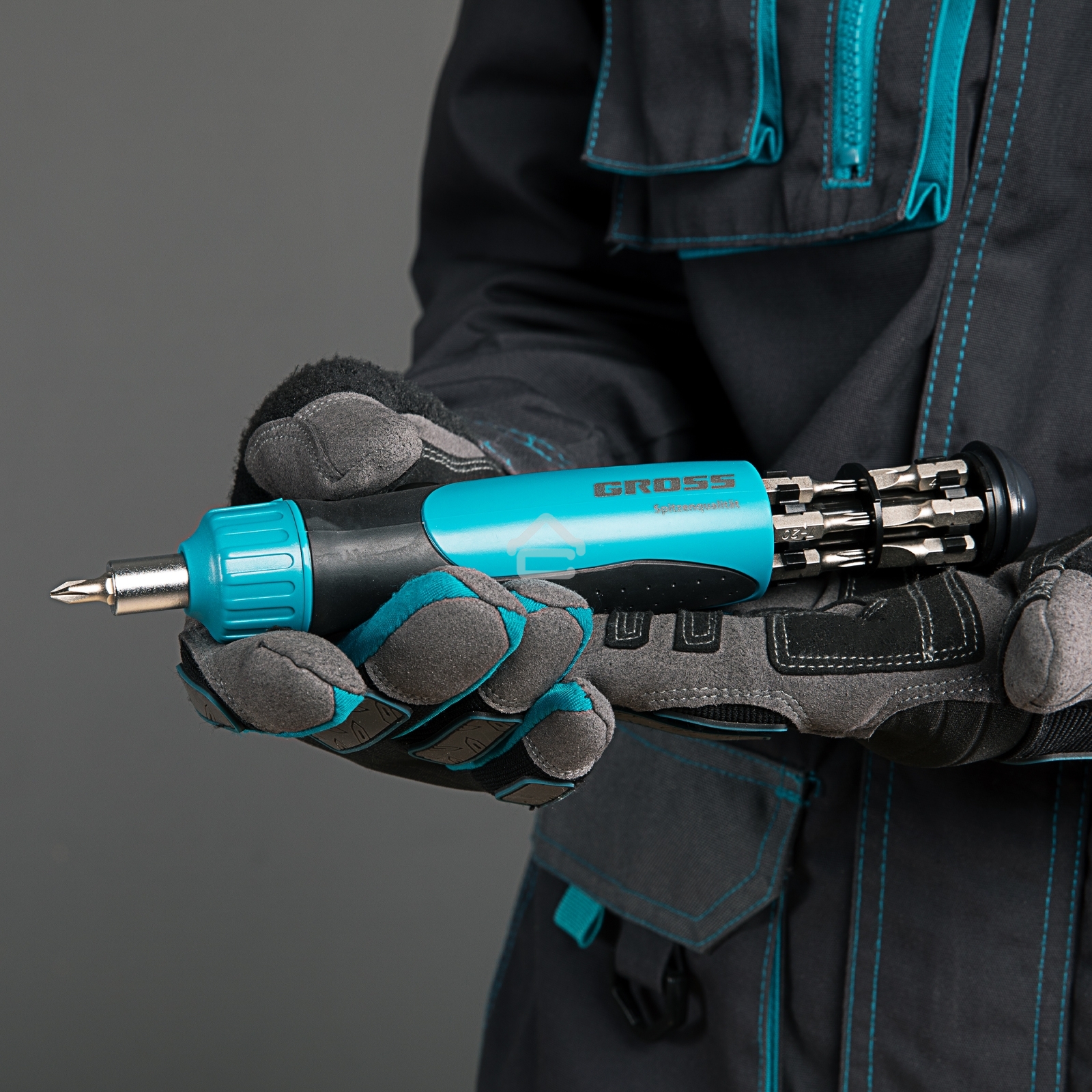 Отвертка реверсивная Gross механизм SmartPush, 12 шт., S2