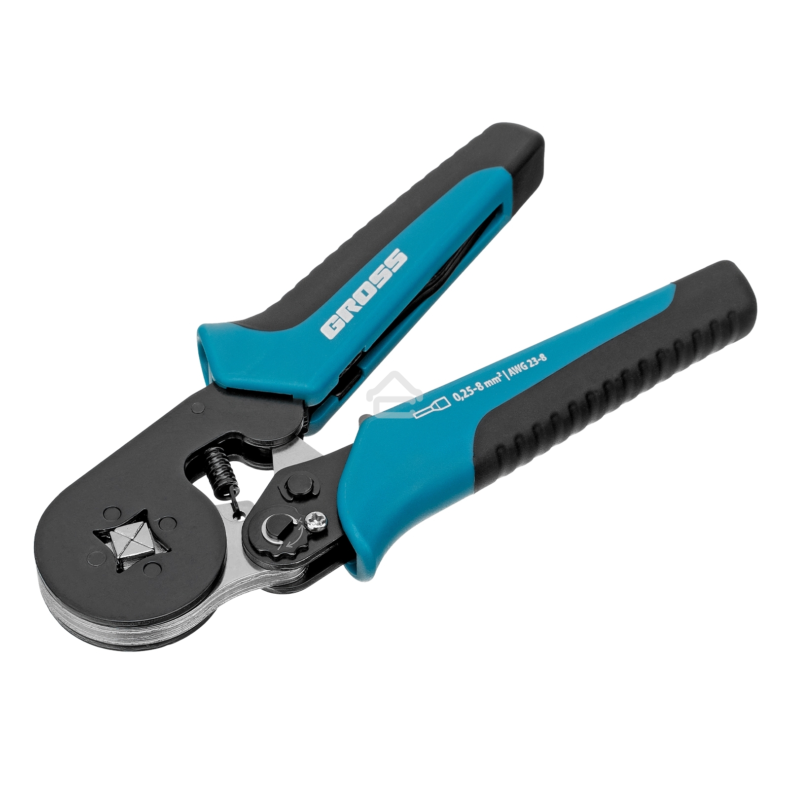 Клещи для обжима наконечников электропроводов с сечением 0,25-8 мм2 GROSS 17724