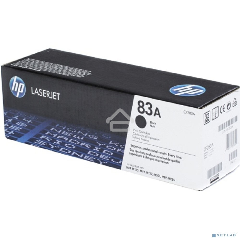 Тонер Картридж HP 83A CF283A черный для HP LJ Pro M125nw/M127fw (1500стр.)