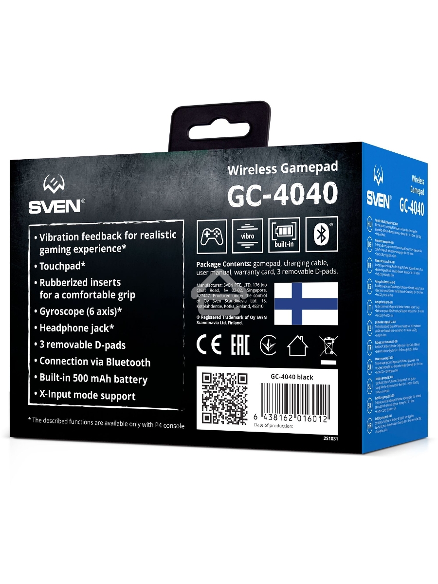 Геймпад Sven GC-4040 черный (SV-016012)