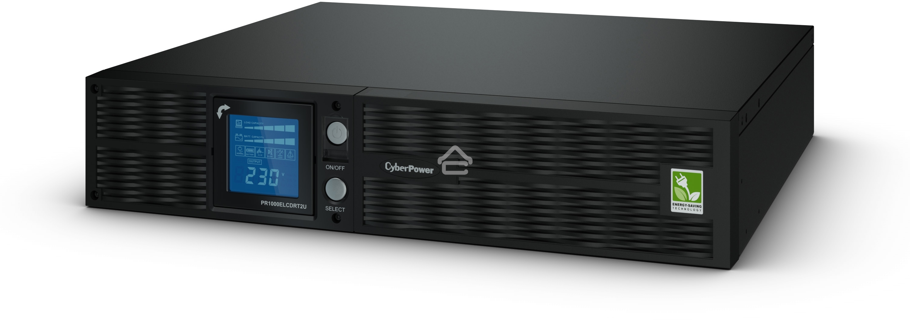 Источник бесперебойного питания CyberPowerLine-Interactive PR1000ELCDRT2UA 1000VA/900W USB/RS-232/Dry/EPO/SNMPslot/RJ11/45 (8 IEC С13)