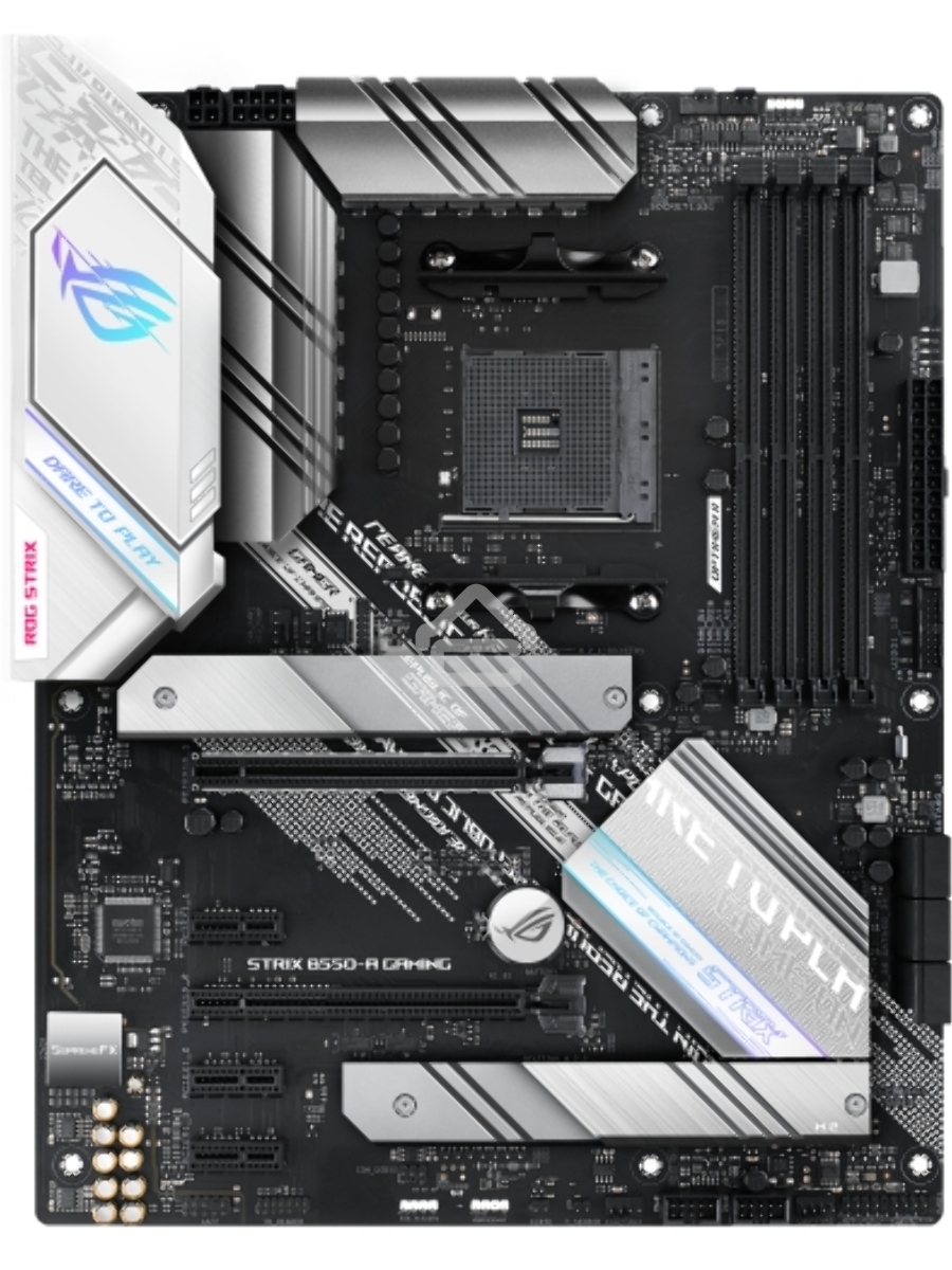 Материнская плата ASUS ROG STRIX B550-A GAMING, AM4, AMD B550, 4xDDR4, 6xSATA, 2xM.2, 1xPCI-E 4.0 x16, 1xPCI-E 3.0 x16, 3xPCI-E x1, 1xHDMI, 1xDP, 1x 2.5Gb LAN, 4xUSB 3.2 Gen 1, 1xUSB 3.2 Gen 2, 1xUSB-C 3.2 Gen 2, 5x3.5 мм, 7.1, ATX