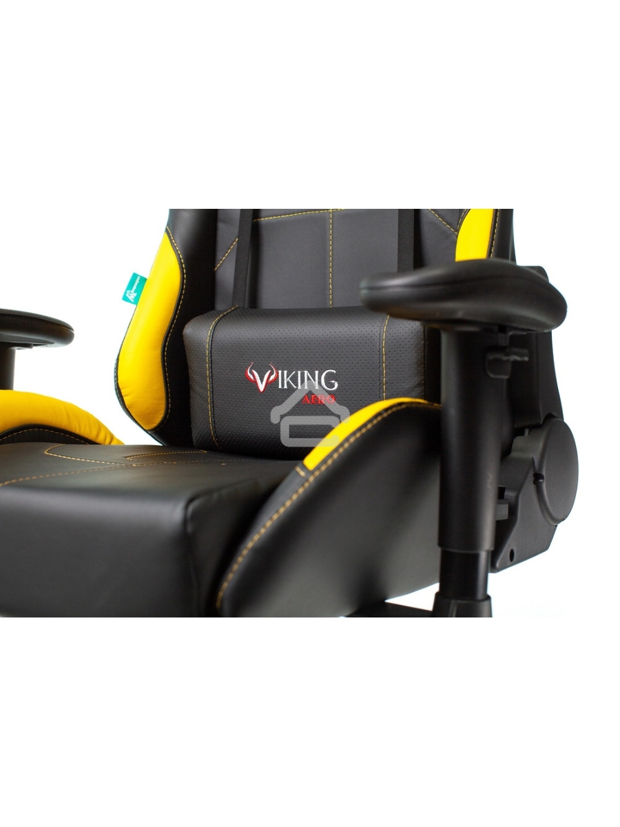 Кресло игровое Бюрократ VIKING 5 AERO YELLOW черный/желтый искусственная кожа