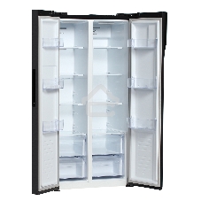 Холодильник Hyundai CS4505F черная сталь двухкамерный Side by Side 271/165л морозилка сбоку