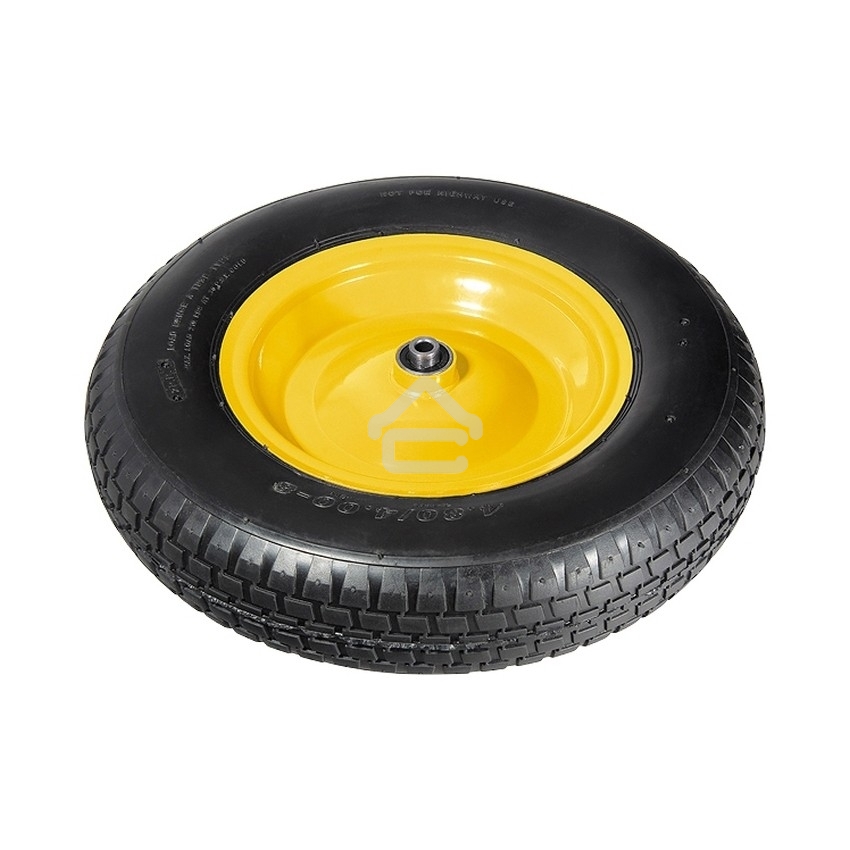 Колесо пневматическое Palisad 4.80/4.00-8 D380 мм, подш. внут. диам. 12 мм, длина оси 80 мм