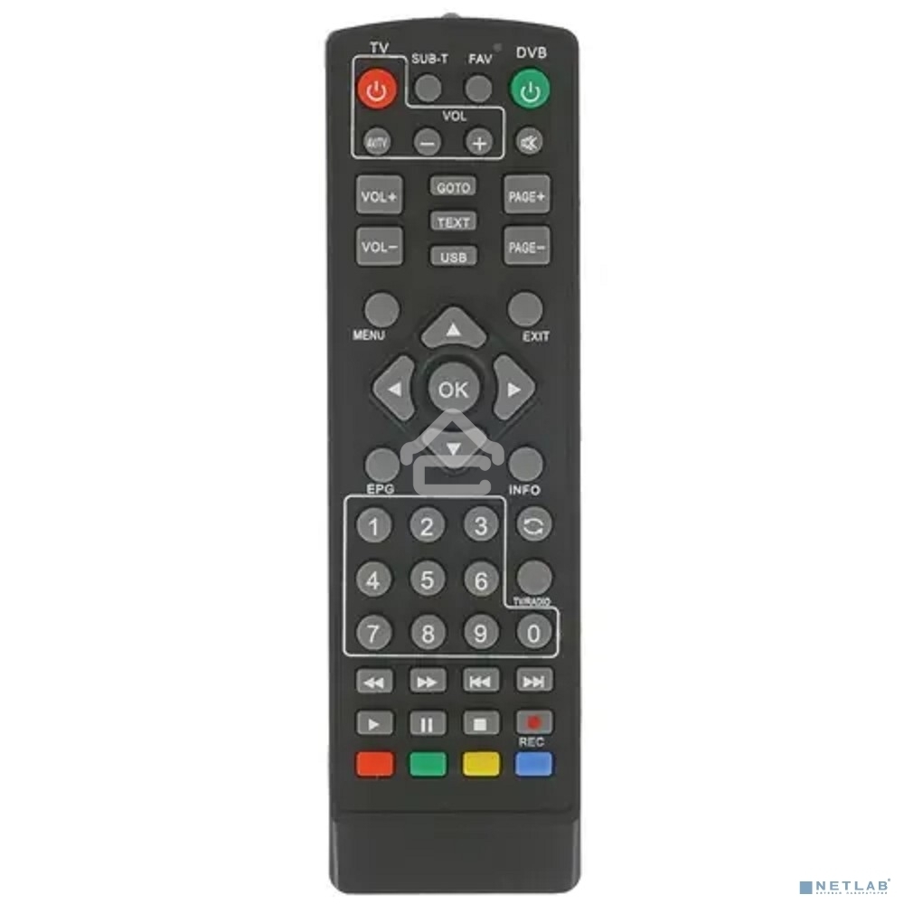 Пульт универсальный Rexant для DVB-T2 с функцией управления телевизором (RX-DVB-014)