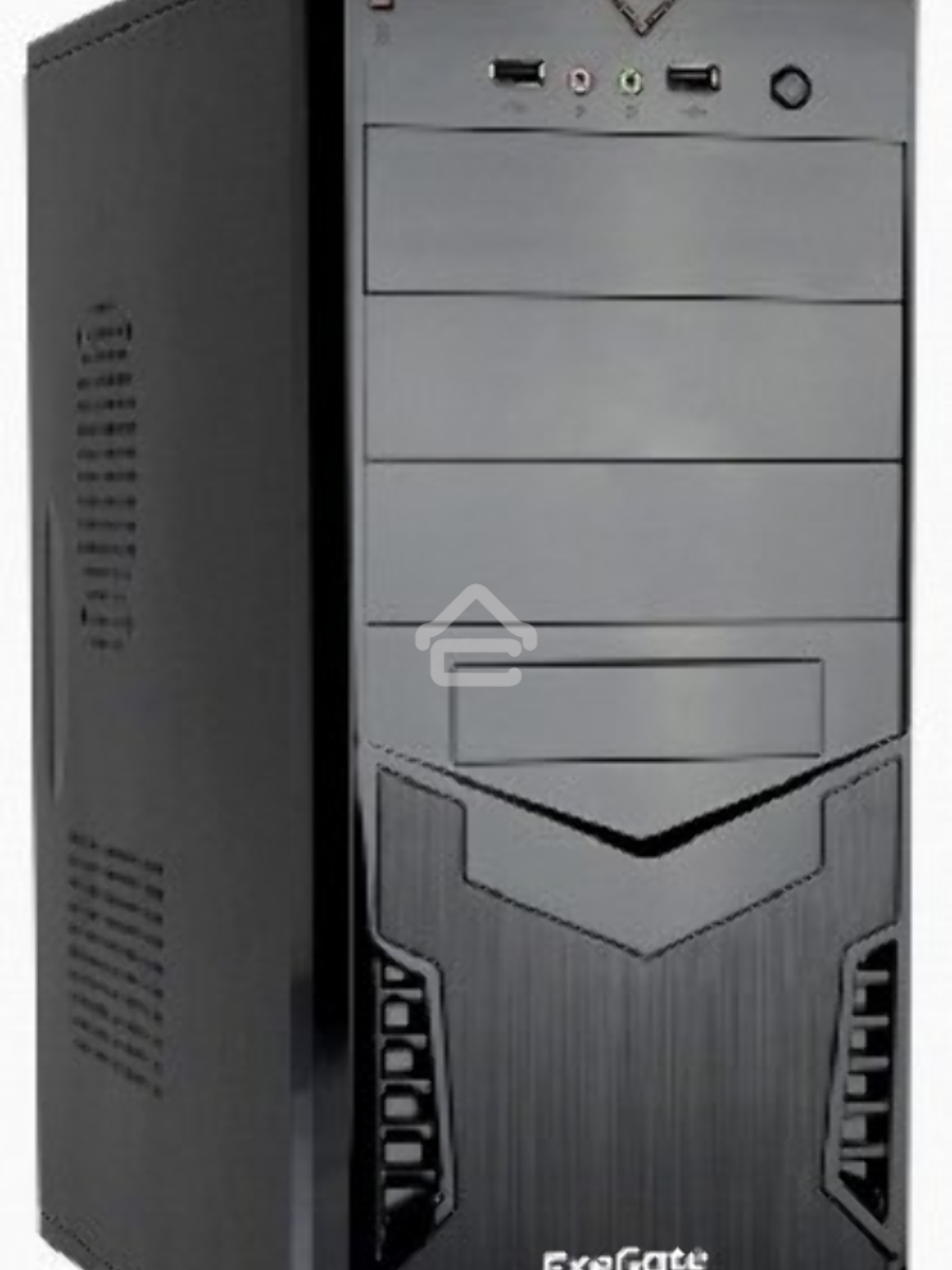 Компьютерный корпус Miditower Exegate CP-601 Black, ATX, <CP450W, 80mm>, 2*USB, Audio