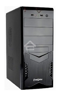 Компьютерный корпус Miditower Exegate CP-601 Black, ATX, <CP450W, 80mm>, 2*USB, Audio