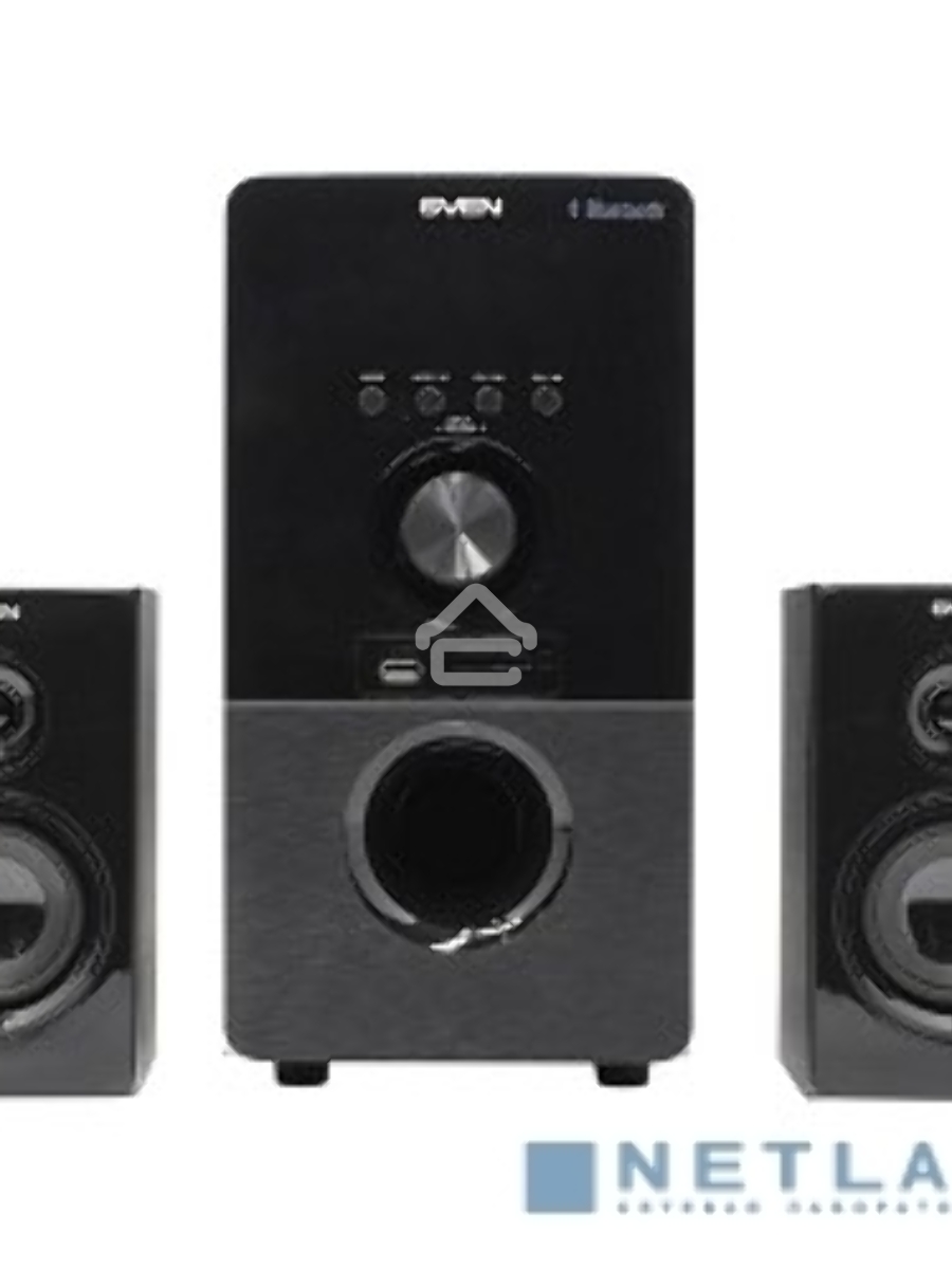 Колонки SVEN MS-2050 черный (2x12,5W + Subwoofer 30W, дерево, USB, SD, FM, ПДУ, Bluetooth)