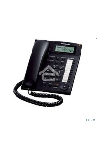 Телефон проводной Panasonic KX-TS2388RUB черный {индикатор вызова,повторный набор последнего номера,4 уровня громкости звонка}