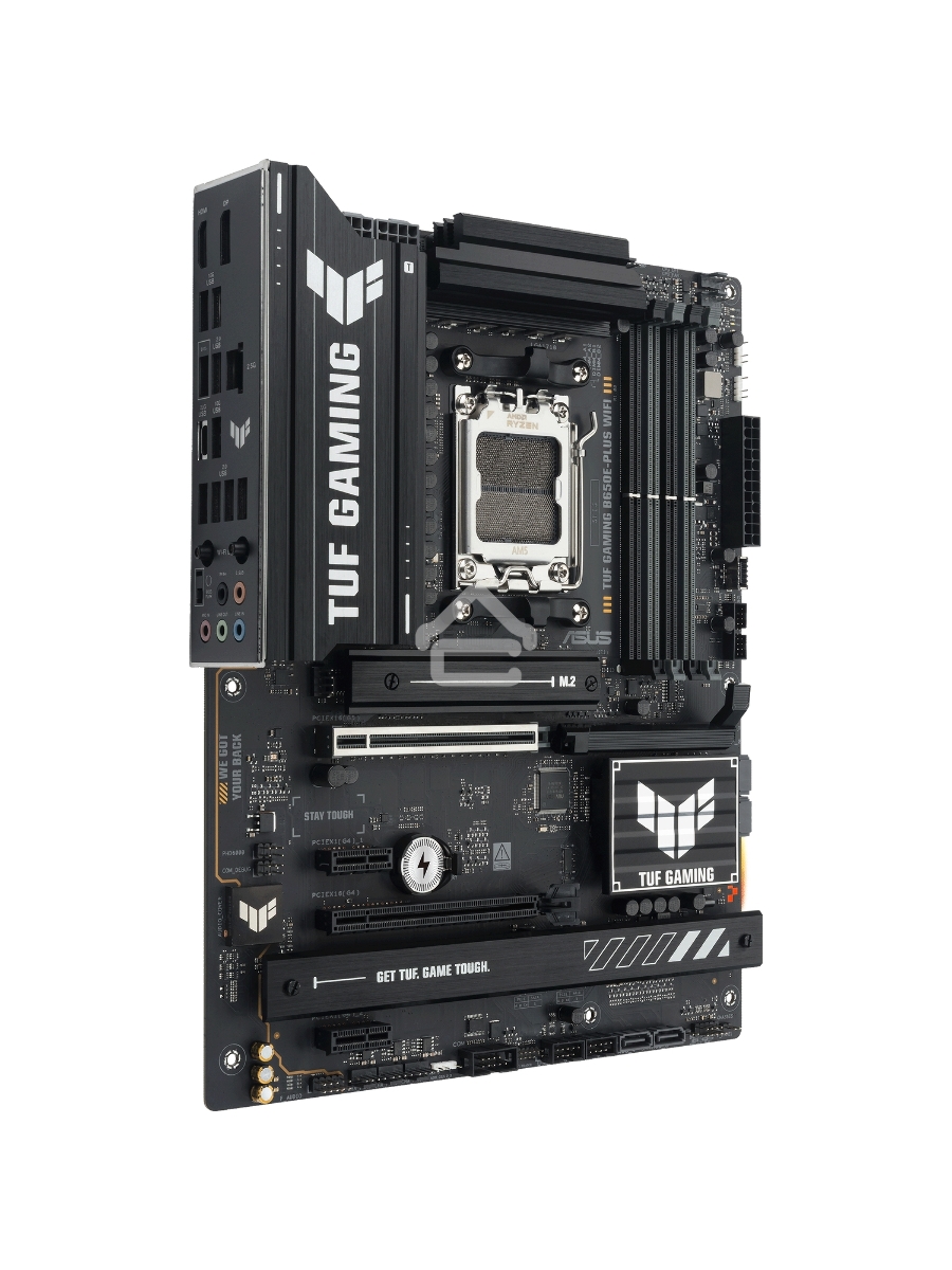 Материнская плата ASUS TUF GAMING B650E-PLUS WIFI, AM5, AMD B650, 4xDDR5, 4xSATA, 3xM.2, 1xPCIe 5.0 x16, 1xPCIe 4.0 x4, 2xPCIe 4.0 x1, 1xDisplayPort, 1xHDMI, 1x2.5Gb LAN, Wi-Fi 6E, Bluetooth 5.3, 1xUSB-C 20Gbps, 3xUSB-A 10Gbps, 6xUSB-A 2.0, 5x3.5 мм, 7.1,