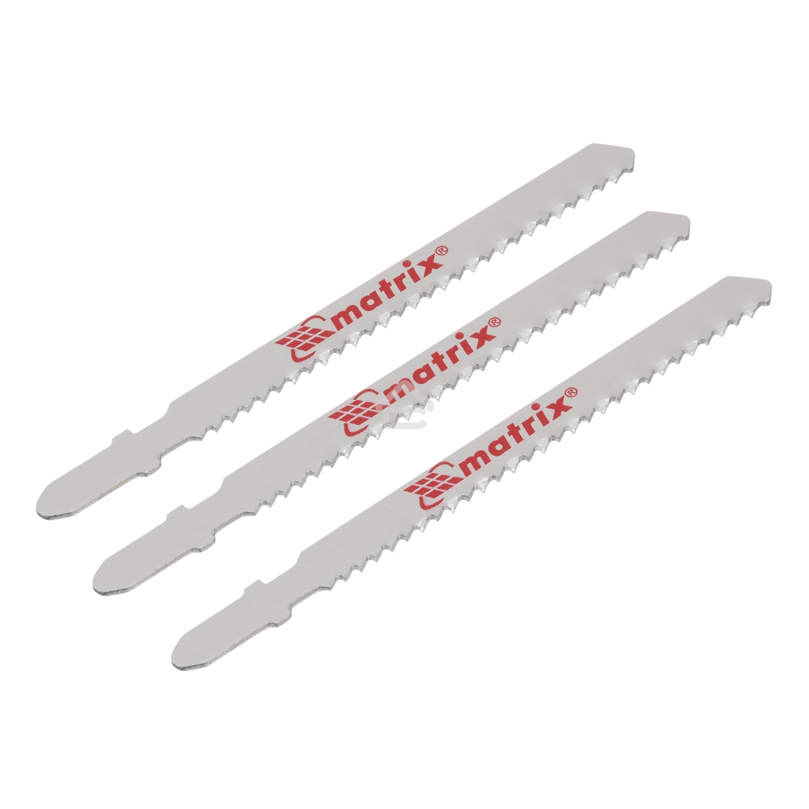 Полотна для электролобзика Matrix по дереву, 3 шт., 75 х 2,5мм, HCS, EU- хвостовик
