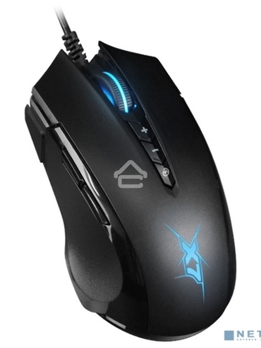 Мышь проводная A4Tech X89 черный, 2400 dpi, USB, кнопки - 8