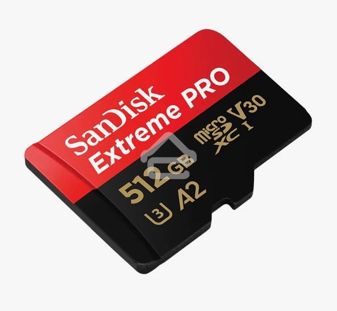 Флеш карта microSD 512GB SanDisk microSDXC Class 10 UHS-I A2 C10 V30 U3 Extreme Pro (SD адаптер) 200MB/s