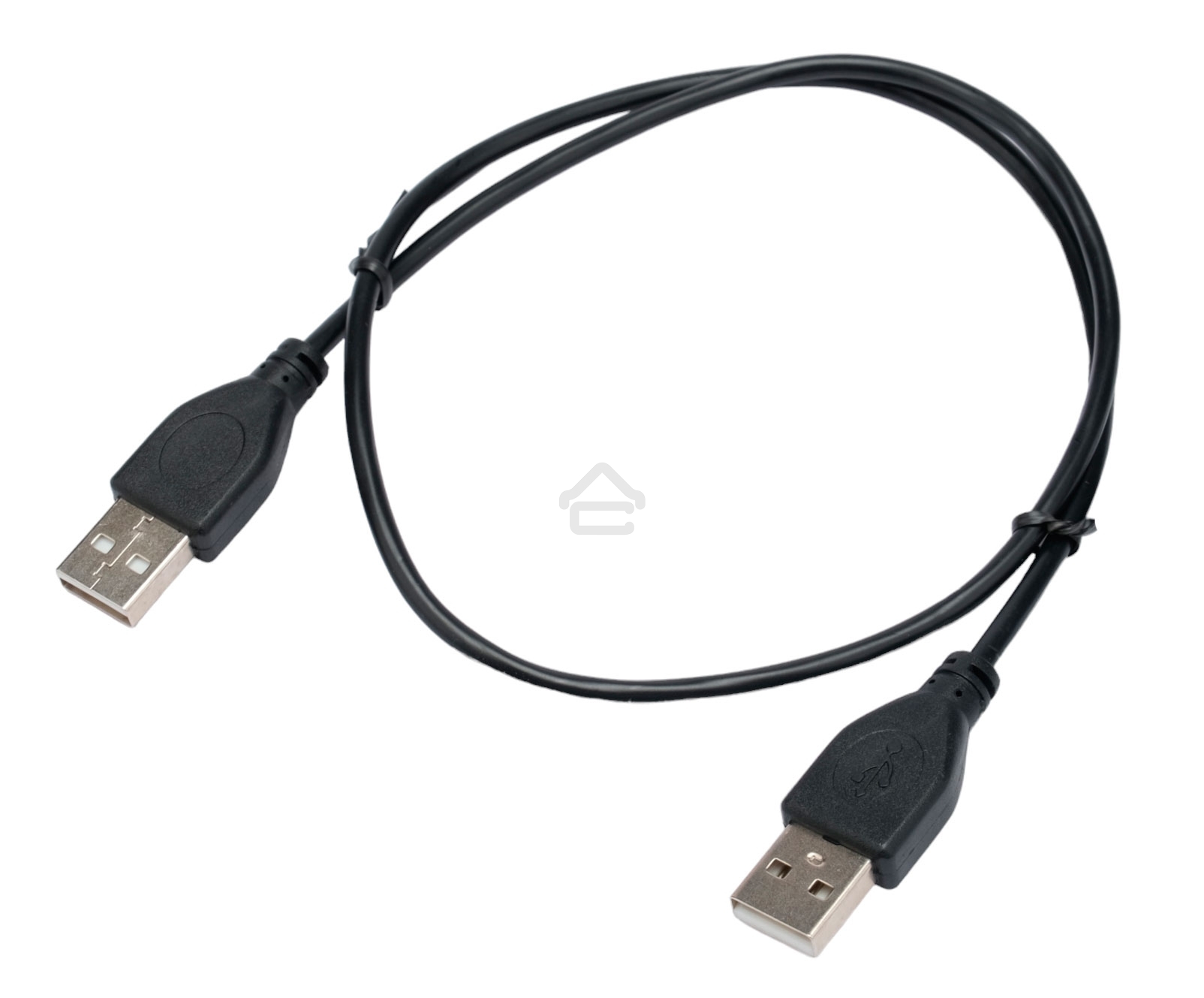 Кабель USB2.0 Cablexpert CC-USB2-AMAM-0.6M, AM/AM, экран, 28/26AWG, медь, Pro, 0.6м, черный, пакет