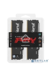 Оперативная память Kingston Fury Beast, DDR5, 64GB (2x32GB), 5200MHz, CL40, с радиатором, RGB, черный