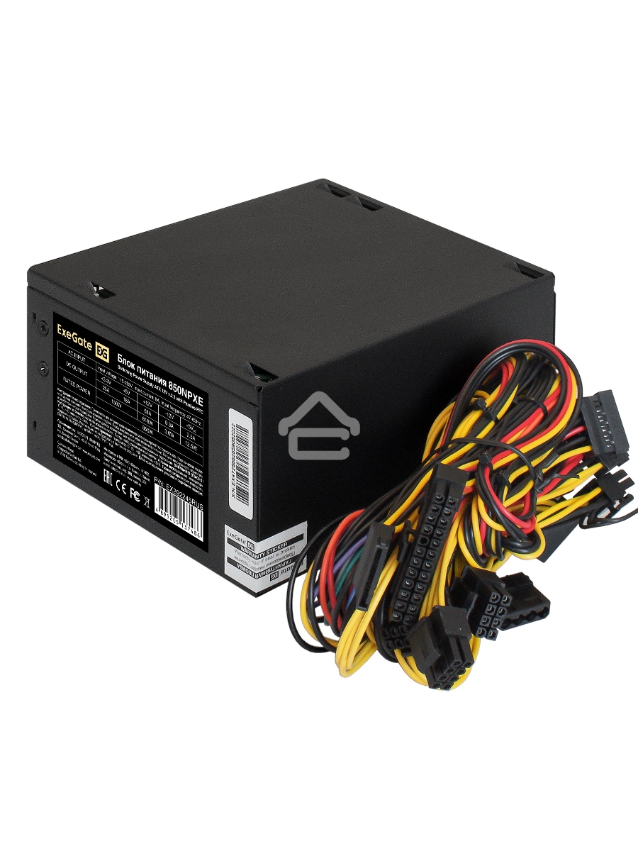 Блок питания ExeGate 850NPXE (EX292245RUS-PC), 850Вт, 120мм, черный