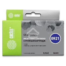 Картридж струйный Cactus CS-EPT0921 (T0921) черный (8 мл) для Epson Stylus C91/CX4300/T26/T27/TX106/TX109/TX117/TX119