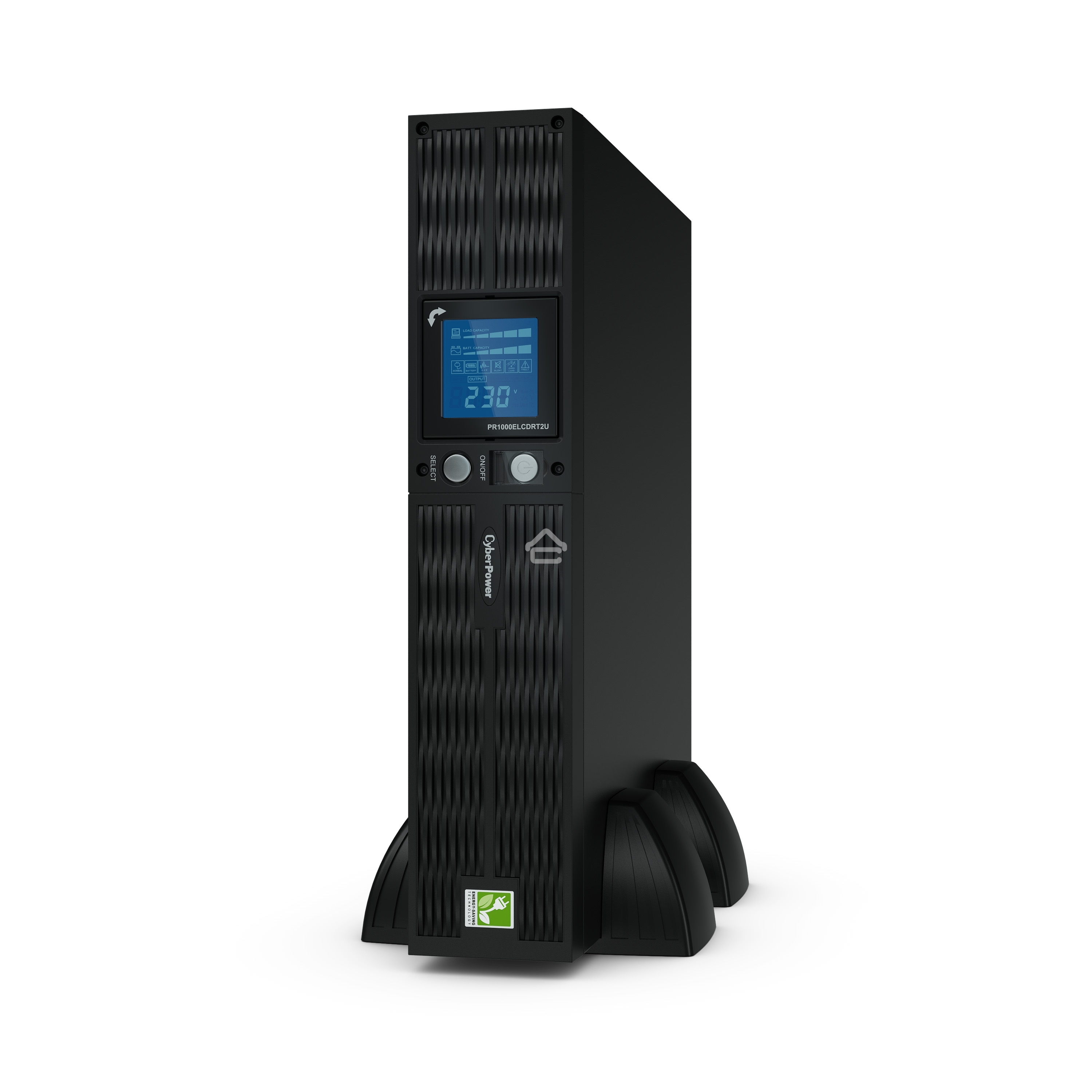 Источник бесперебойного питания CyberPowerLine-Interactive PR1000ELCDRT2UA 1000VA/900W USB/RS-232/Dry/EPO/SNMPslot/RJ11/45 (8 IEC С13)