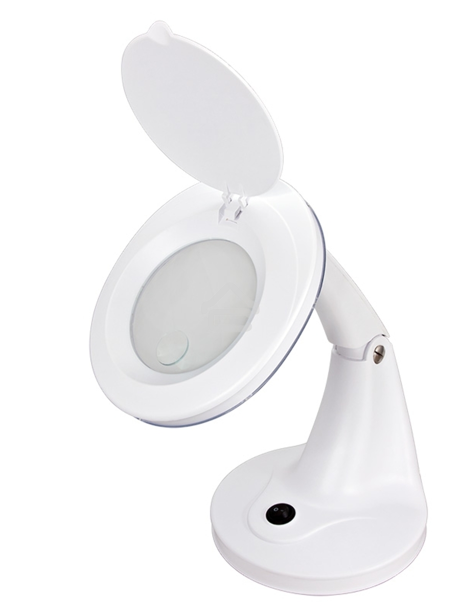 Лупа настольная 3D+12D Rexant с подсветкой 48 LED, белая