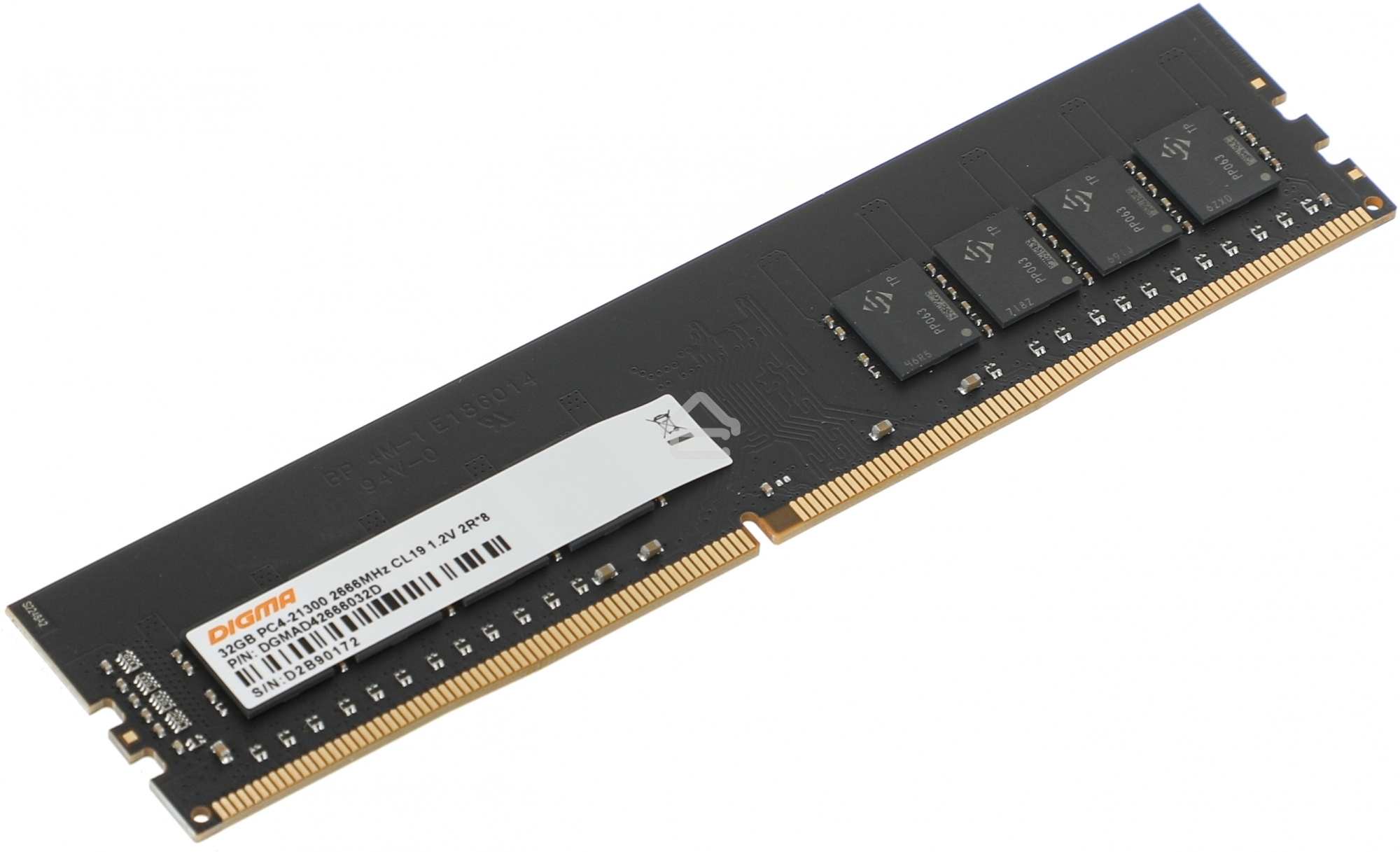 Оперативная память Digma, DDR4, 32GB (1x32 GB), 2666 MHz, CL19, DIMM