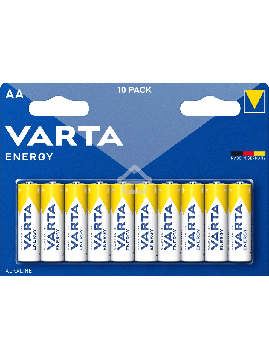 Батарейка Varta ENERGY LR6 AA BL10 Alkaline 1.5V (4106) (10/200/36000) (10 шт.)