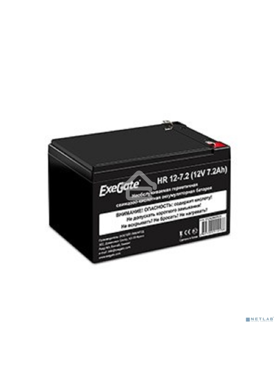 Батарея ExeGate HR 12-7.2 (12V 7.2Ah), клеммы F2